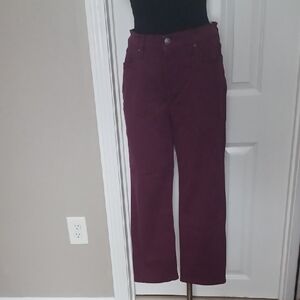 Style & Co. Women's Dark Red Straight Leg Jeans